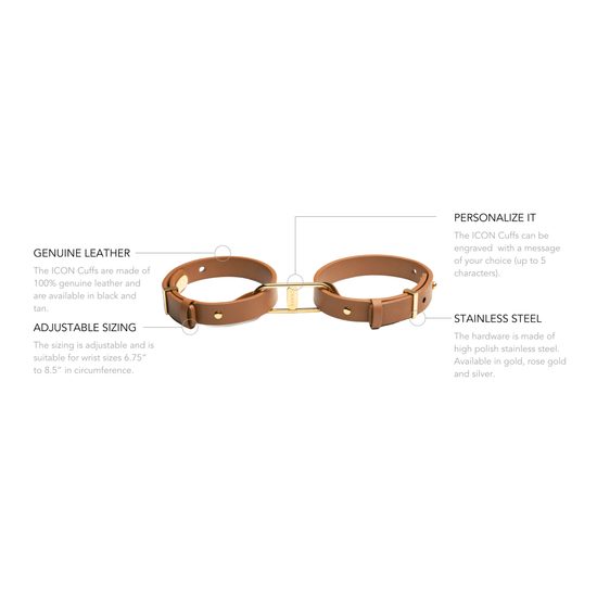 Crave • ICON Cuffs - Tan & 24kt Gold Plated