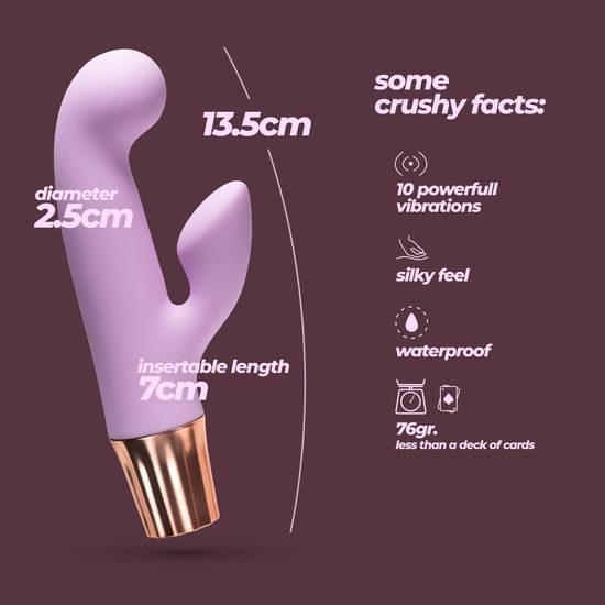 Crushious Mellow Cony Mini Vibrator Lavender