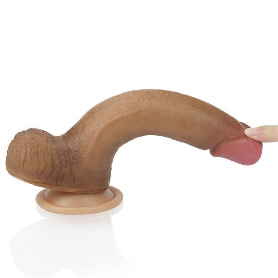 LoveToy Dual Layered Platinum Silicone Cock 8″