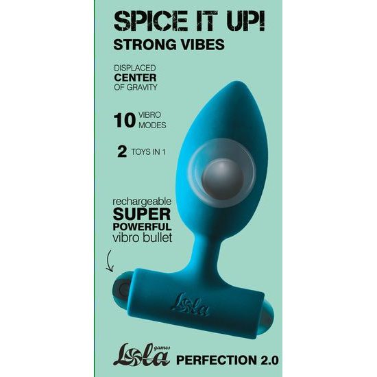 Análny kolík s s dobíjateľným bulletkom Spice it Up Perfection 2.0