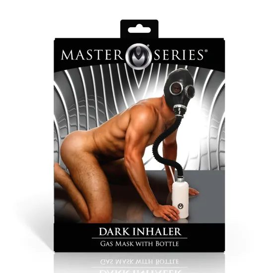 Master Series Dark Inhaler Gas Mask with Bottle