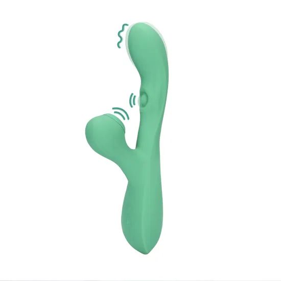 Loveline Pulse Wave & Tongue Flickering Rabbit Vibrator Blue Grass
