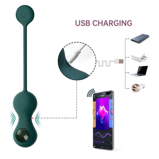 Magic Motion Crystal Duo Smart Kegel Vibrator With Weight Set