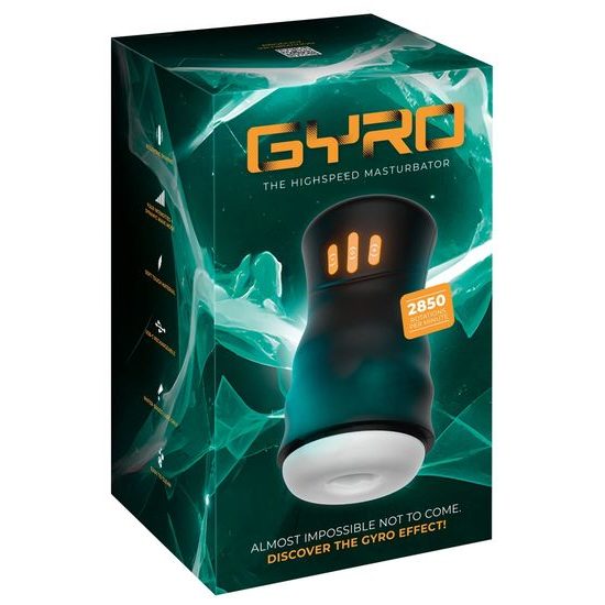 You2Toys Gyro rotujúci vibračný masturbátor čierny