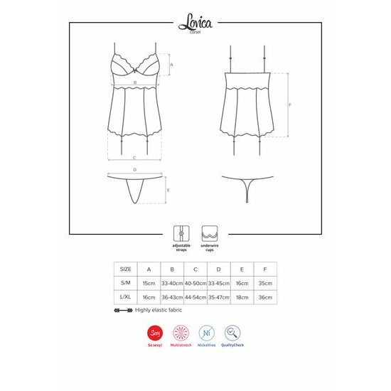 OBSESSIVE Erotický korzet Lovica corset