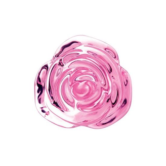 Pink Roses Glass Butt Plug Training Set
