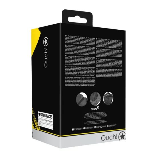 Ouch! Xtreme Lace-up Full Sleeve Arm Restraint Black