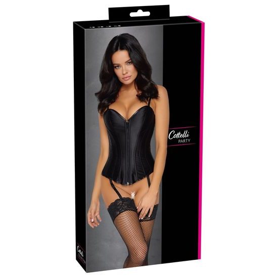 Cottelli Matt Satin Corset 2611465 Black
