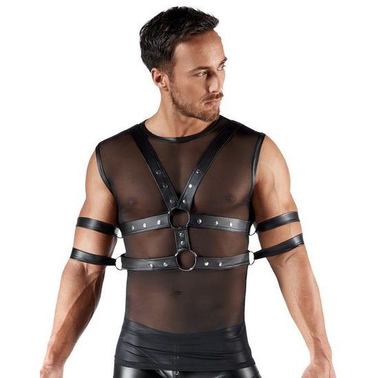 Svenjoyment Sleeveless Shirt & Chest Harness Set 2161885 Black