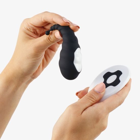 Crushious cocoon rechargeable vibrating egg with wireless remote control black