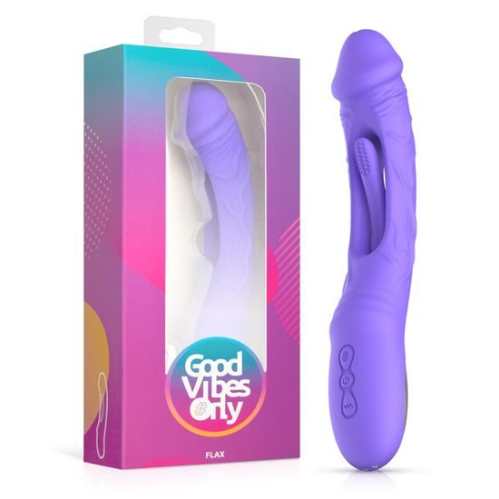 Good Vibes Only Flax Vibrating Dildo with G-Spot Stimulator