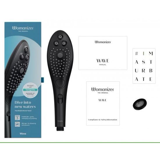 Womanizer Wave Shower Head Massager Black