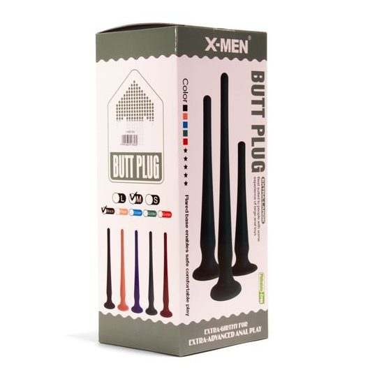 X MEN Butt Plug Size M Black 40cm
