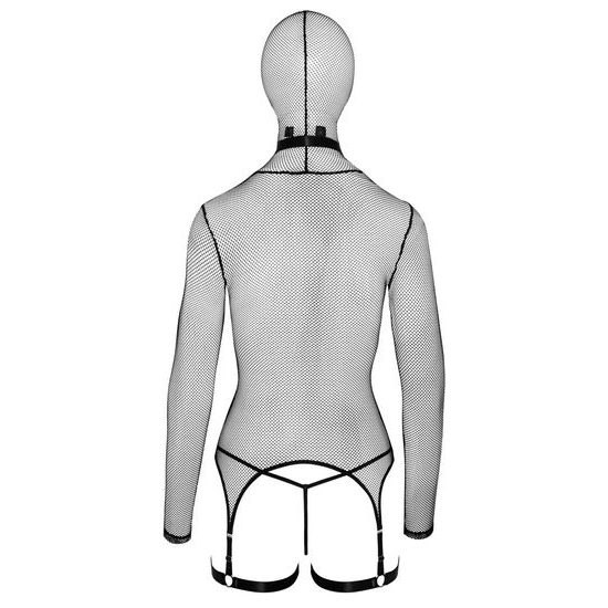 Bad Kitty Net Basque with Head Mask & Long Sleeves Set