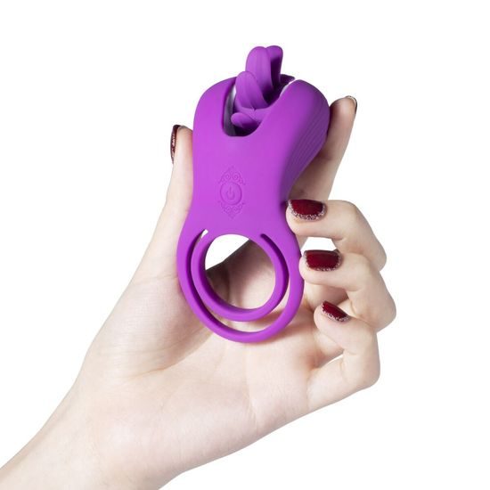 Honey Play Box Roxy Licking Sex Toy & Vibrating Dual Penis Ring