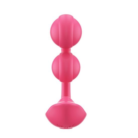 HoneyPlayBox Melody Pressure Sensing App Controlled Twin Balls Clit& G-Spot Vibrator Magenta