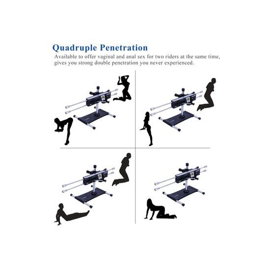 HiSmith Quadruple Penetration Fucking Machine AK-06 with Remote