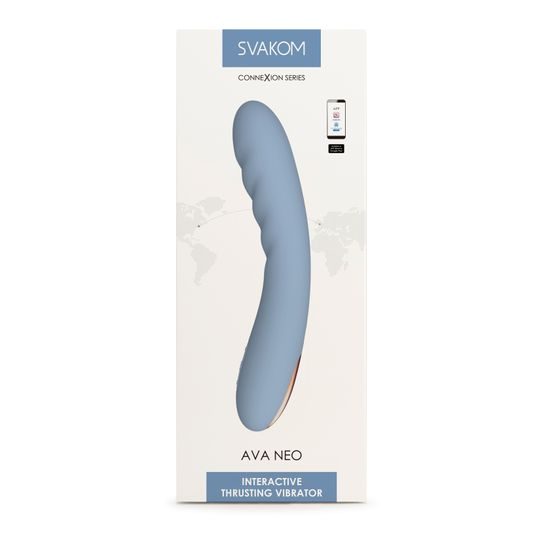 Svakom Ava Neo Interactive Thrusting Vibrator Blue