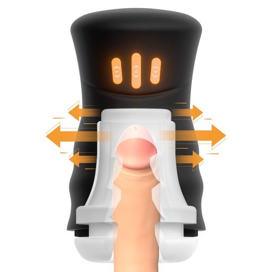 You2Toys Gyro rotujúci vibračný masturbátor čierny