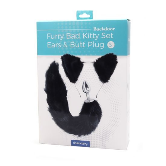 SinsFactory Furry Bad Kitty Set Ears & Butt Plug S