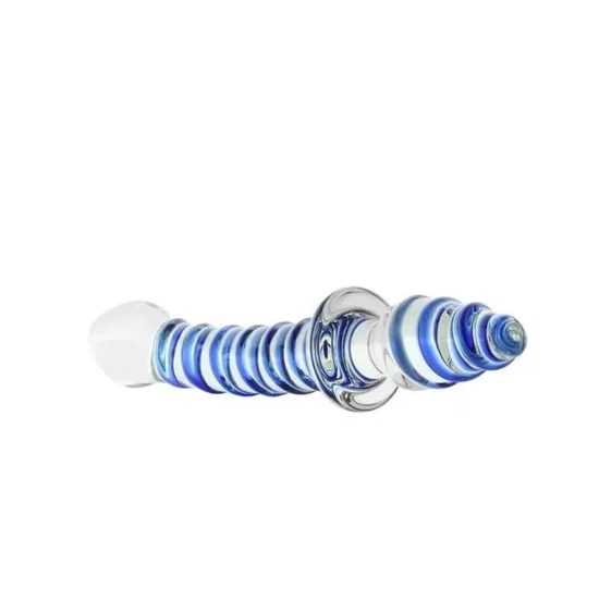 Gläs Mr. Swirly Double Ended Glass Dildo & Butt Plug