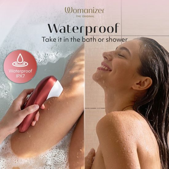 Womanizer Pro pulzátor na klitoris - červená