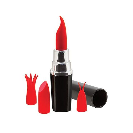 S Pleasures Lipstick Vibrator Black/Red