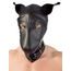 Psie maska s obojkom v imitácii čiernej kože