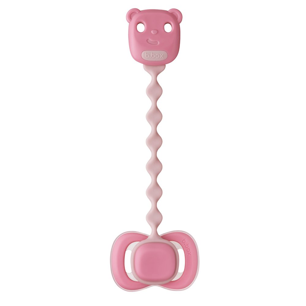 b.box Silikonový klip na dudlík, 2 ks - blush/vanilla