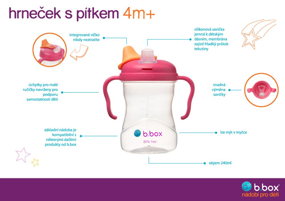 b.box Univerzální sada na pití - žlutá 240 ml