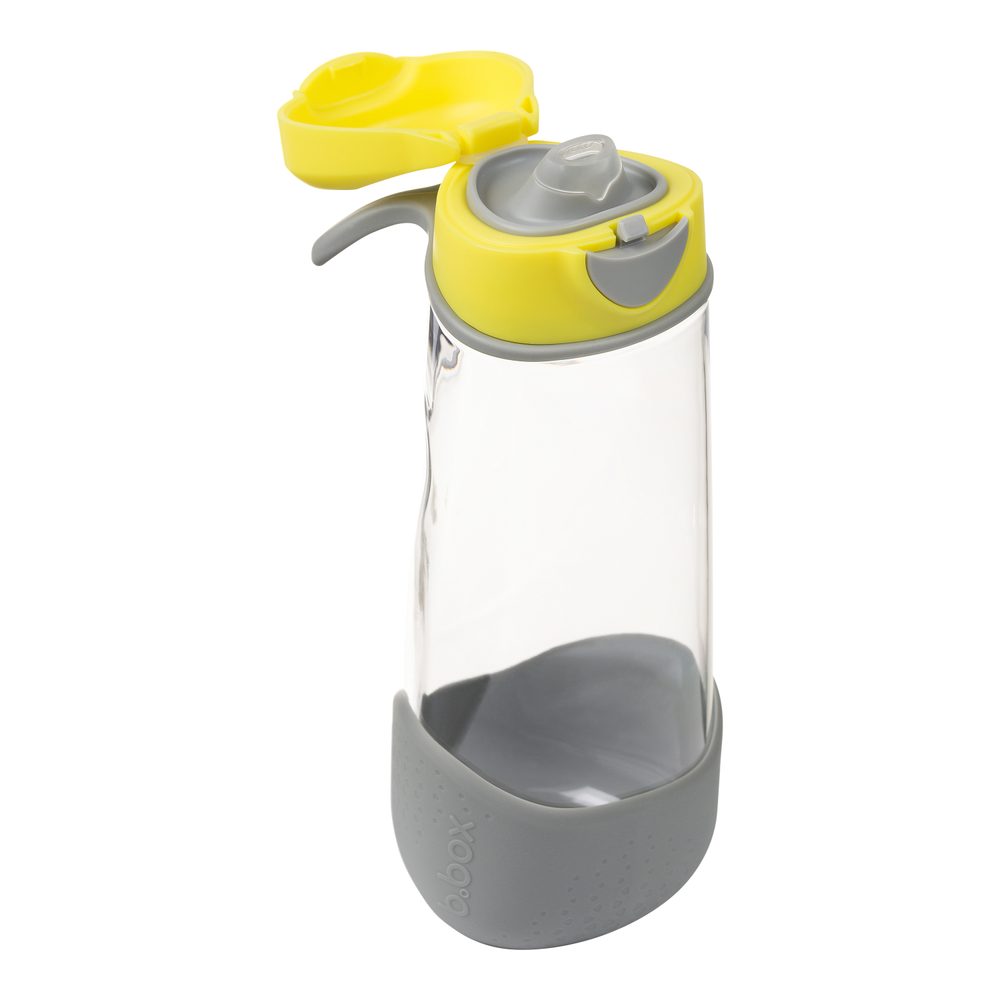 b.box Svačinový box střední + Sport lahev 600 ml - žlutá/šedá