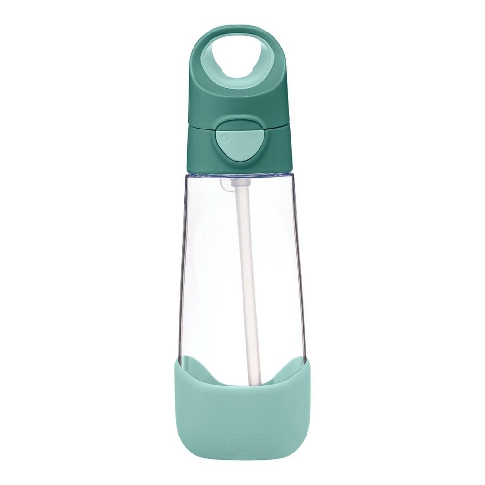 b.box Svačinový box střední + Lahev s brčkem 600 ml - set emerald forest