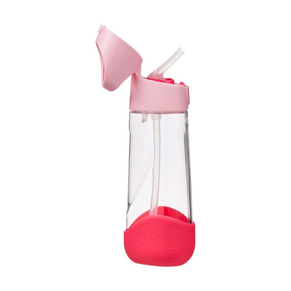 b.box Svačinový box střední + Lahev s brčkem 600 ml - set flamingo fizz