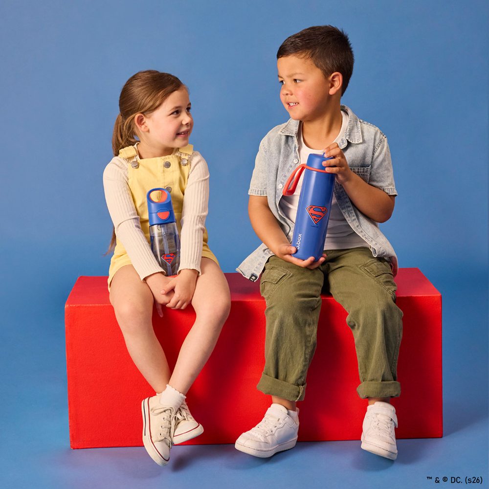 b.box Nerezová termolahev s brčkem 690 ml - Superman | b.box