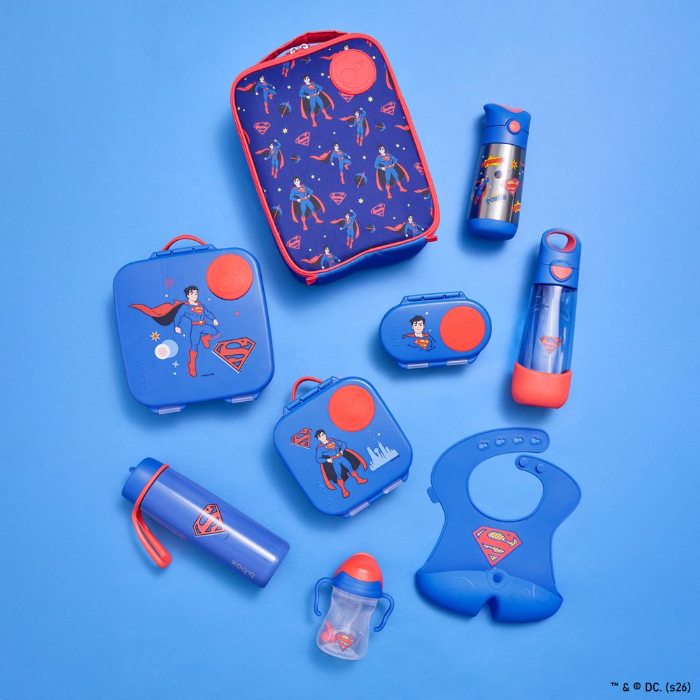 b.box Termoska na pití s brčkem 350 ml - Superman | b.box