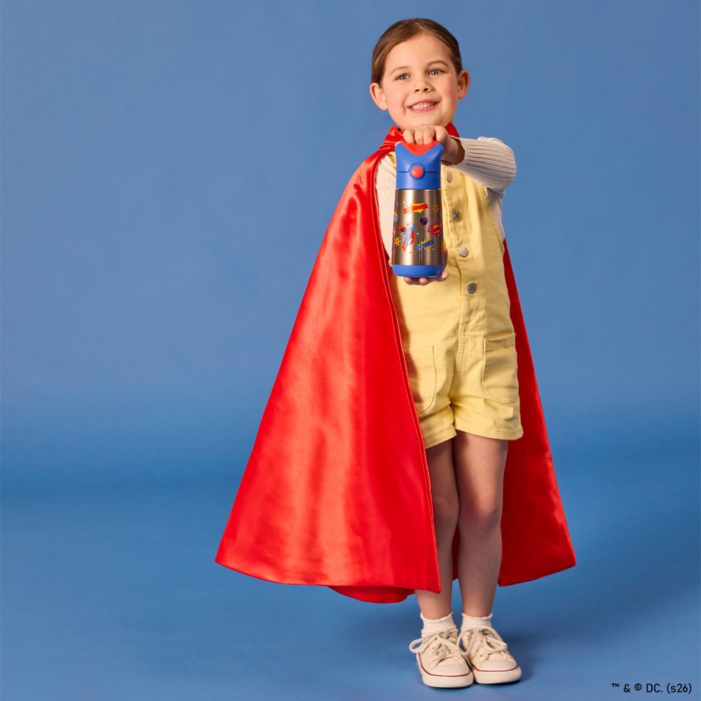 b.box Termoska na pití s brčkem 350 ml - Superman | b.box