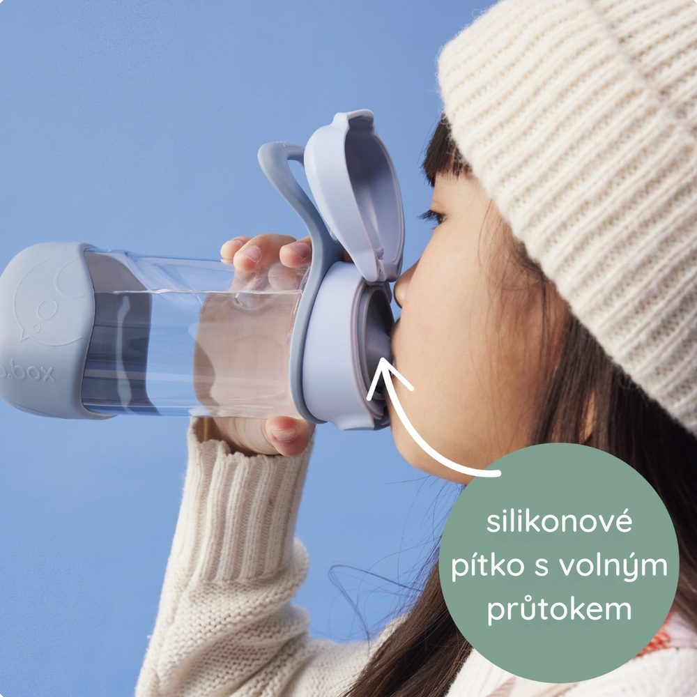 b.box Sport lahev na pití 450 ml - růžová/oranžová