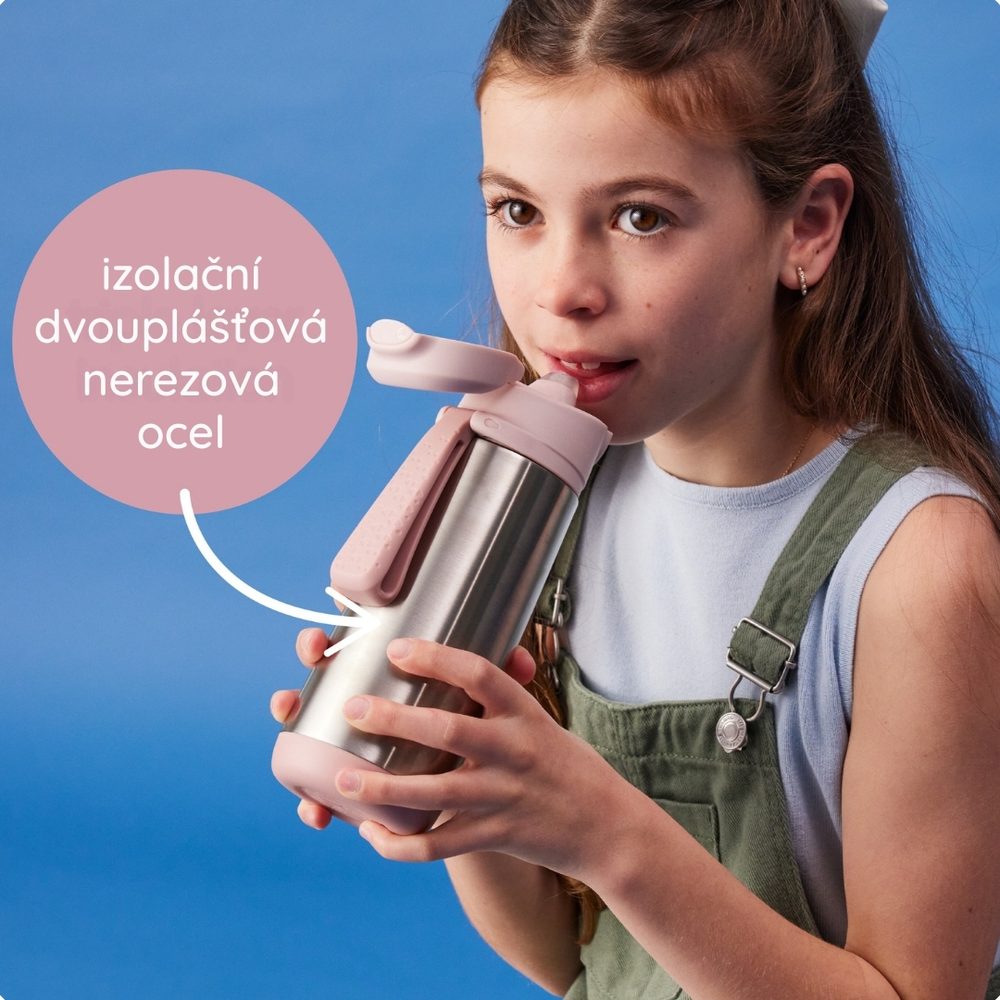 b.box Termoska na pití sport 500 ml - indigo/růžová
