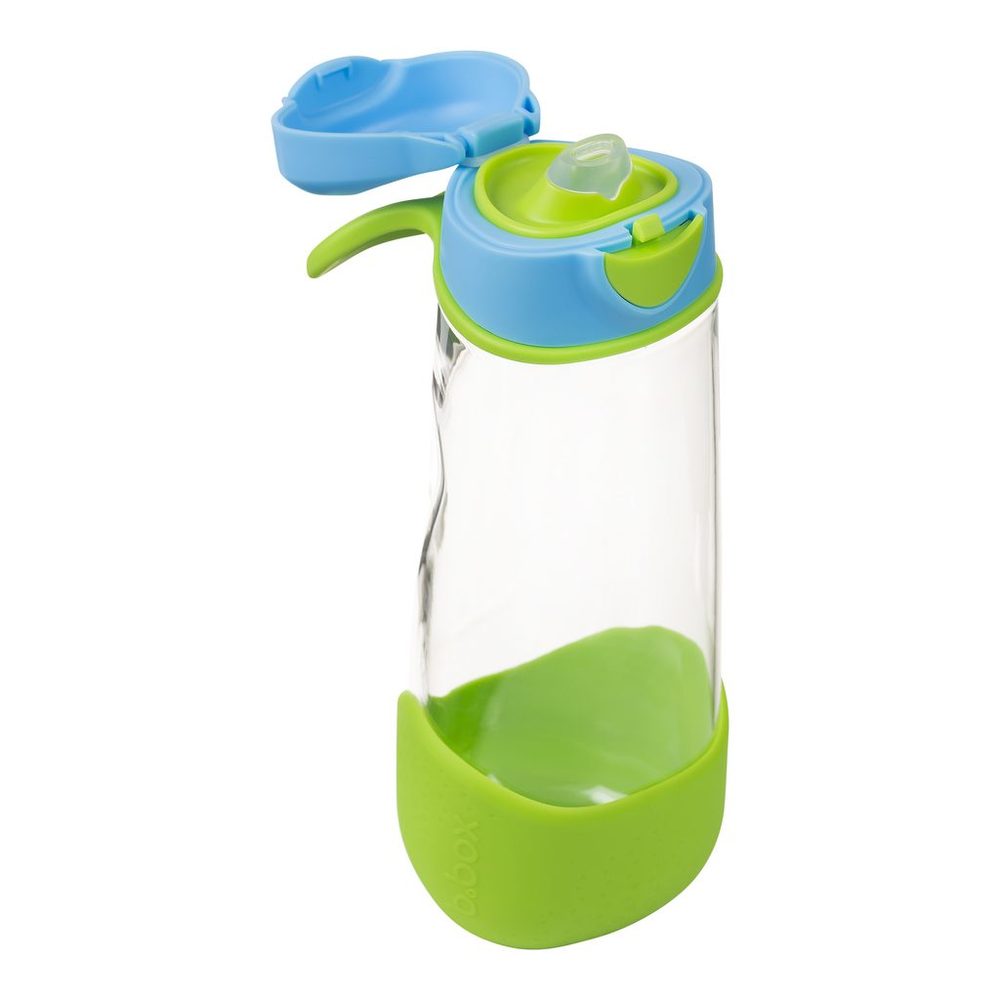 b.box Svačinový box střední + Sport lahev 600 ml - set modrý/zelený