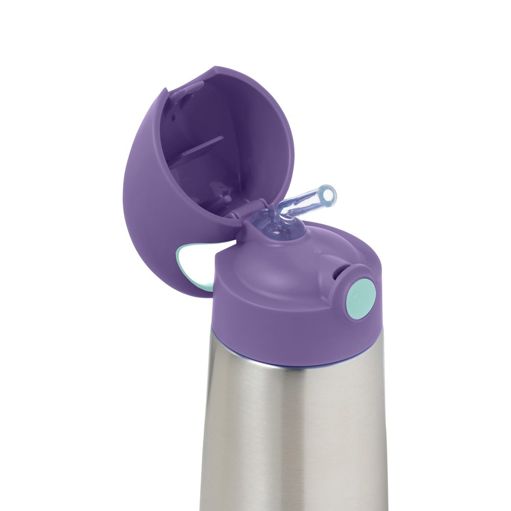 b.box Termoska na pití s brčkem 500 ml - lilac pop