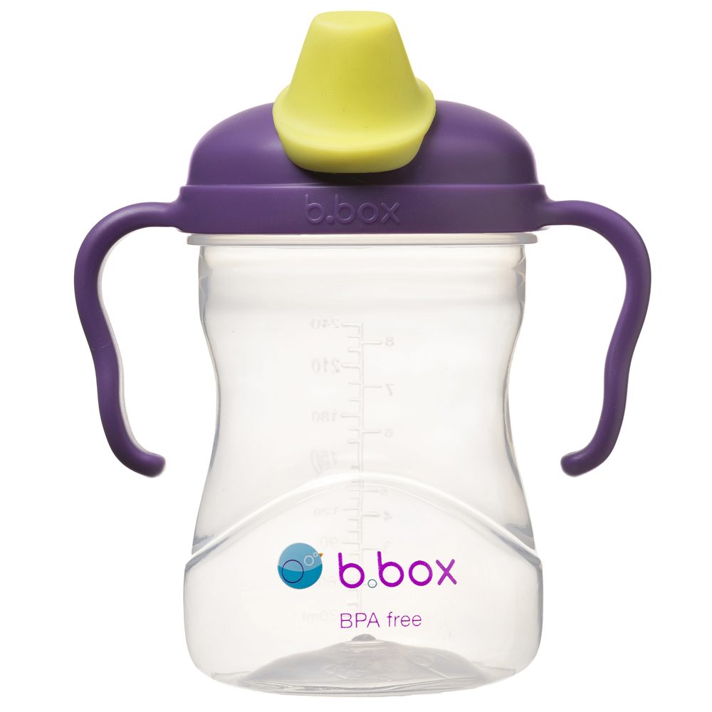 b.box Hrneček s pítkem 4m+ - fialový 240 ml