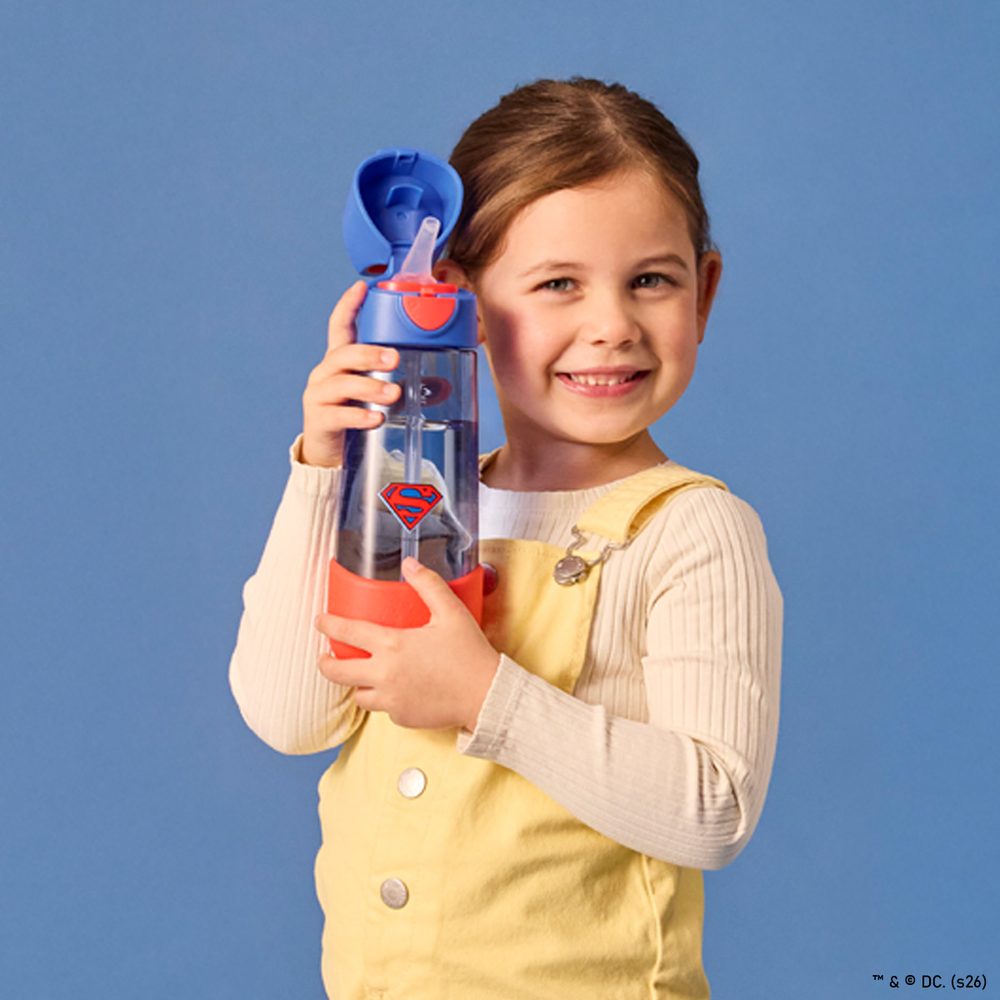b.box Lahev na pití s brčkem 600 ml - Superman | b.box