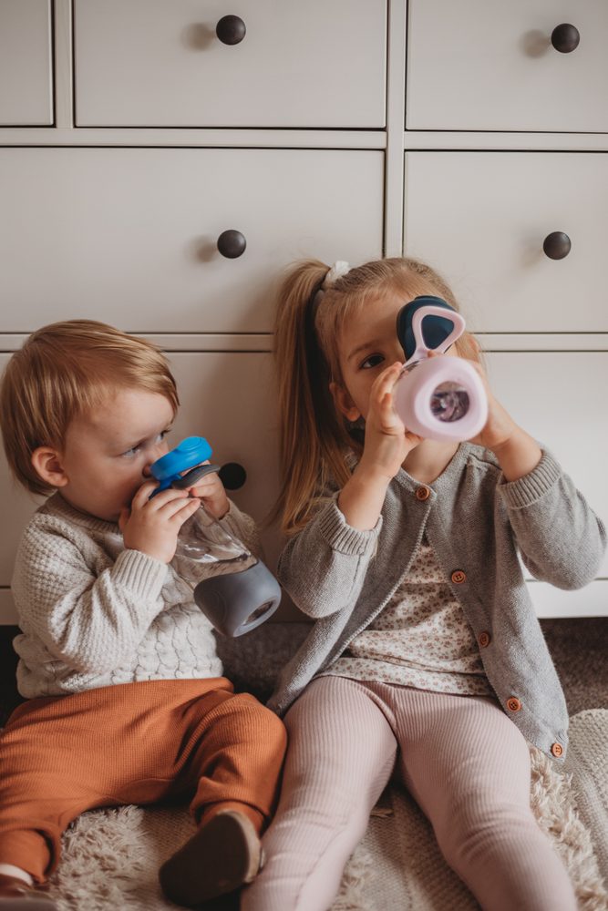 b.box Svačinový box velký + Sport lahev 450 ml - indigo/růžová