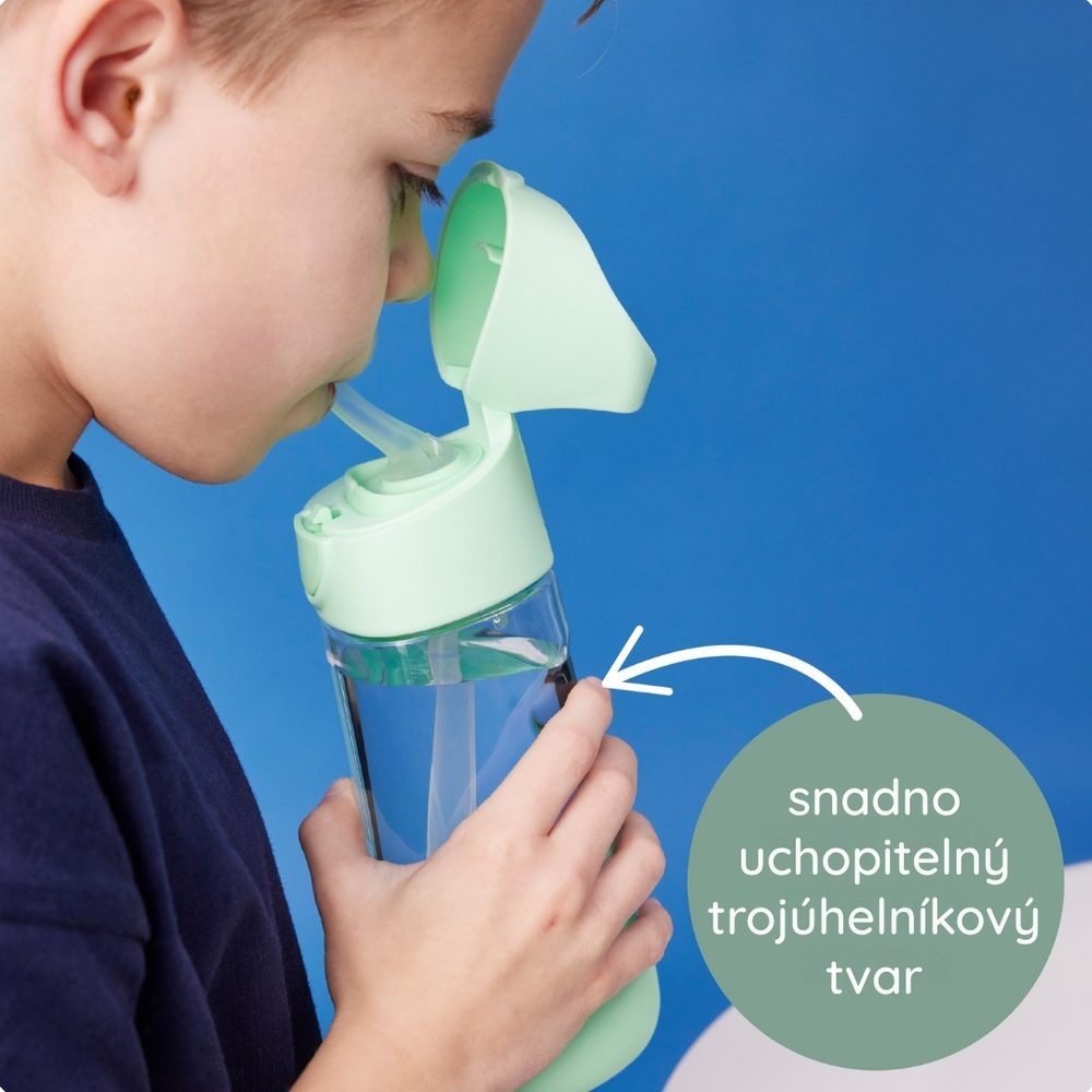 b.box Lahev na pití s brčkem 450 ml - lilac pop