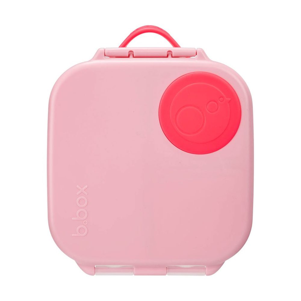 b.box Svačinový box střední + Lahev s brčkem 600 ml - set flamingo fizz