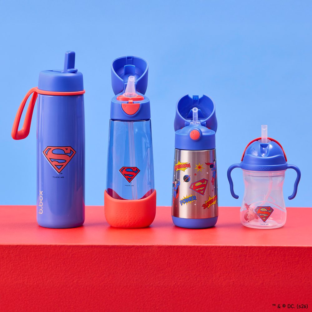 b.box Hrneček s brčkem 240 ml - Superman | b.box