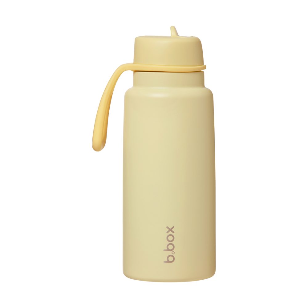 b.box Nerezová termolahev s brčkem 1l s gravírováním - lemon twist