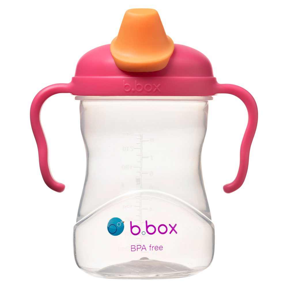 b.box Hrneček s pítkem 4m+ - růžový 240 ml