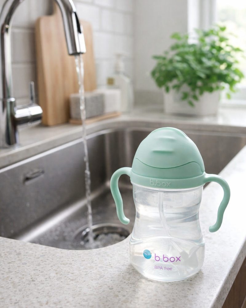 b.box Hrneček s brčkem - GELATO pistáciový 240 ml