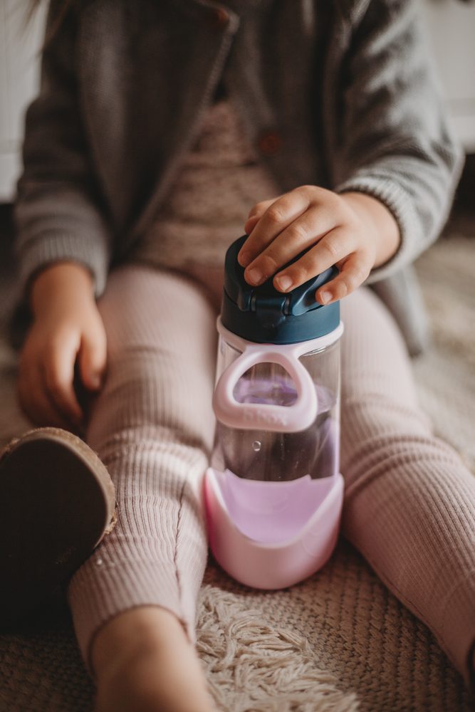 b.box Svačinový box velký + Sport lahev 450 ml - indigo/růžová